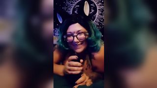 NerdyGothCurves Sucks your Cock while you Play Dauntless