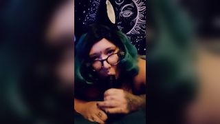 NerdyGothCurves Sucks your Cock while you Play Dauntless