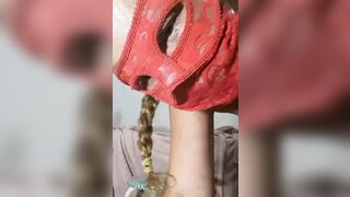 Mirelladelicia naughty little bitch playing nice with 2 dild - 1 image