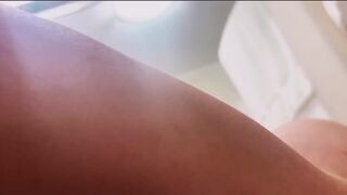 Brunette hottie loves sucking my cock til I cum on her big tits - 1 image