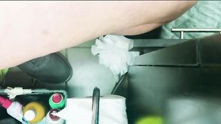 Brunette hottie loves sucking my cock til I cum on her big tits - 14 image