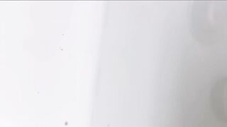 Brunette hottie loves sucking my cock til I cum on her big tits - 9 image