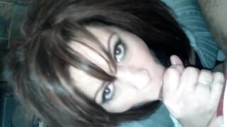 Step mom swallowing cum