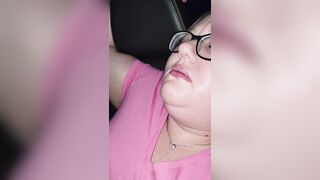 Pawg playing with her new toy in the car. - 12 image