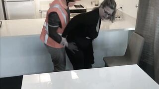 Horny Housewife Cheats With Black Construction Worker - 2 image