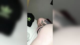 Bubble butt slut gets tied up and ass toyed with - 2 image