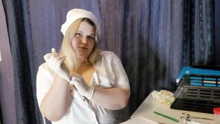 French doctor urologist - examination and sperm sampling ( BBW girl Role Play) - 2 image