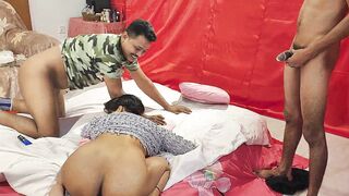 Tight pussy Loving Bengali two guys Squirts in Bathroom DP threesome sex - 4 image
