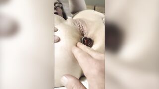 Cute chubby blonde gets ass and butt plug played with by dirty grandpa - 6 image