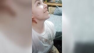Goth Sub Cleans Up After Squirting And Golden Shower - 8 image