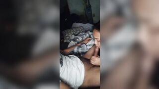 Surprising him withhead while watching TV, cums unexpectedly in my mouth! - 14 image