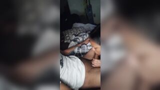 Surprising him withhead while watching TV, cums unexpectedly in my mouth! - 15 image