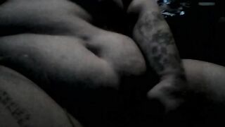 masturbating with thick black vib