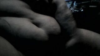 masturbating with thick black vib - 4 image