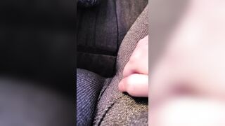 Rubbing my pussy through my leggings - 1 image