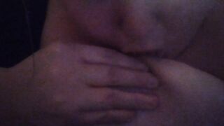 Girl licks and sucks her own nipple - 8 image