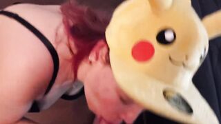 spontaneous blowjob from an Austrian teen with pikachu cap - 15 image