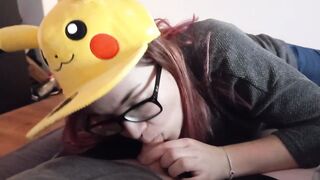 spontaneous blowjob from an Austrian teen with pikachu cap - 3 image