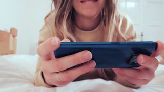 Evening sex with my wife in a sweatshirt and socks. Cum on big tits. I love her thighs! - 3 image