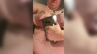Self inflicted tit torture - 1 image