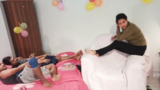 Fucking Threesome A Women Two boys my Busty Step Mom in The Homemade - 3 image