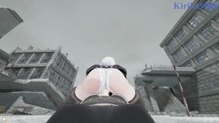 2B and A2 have deep sex in the city. - Nier: Automata POV Hentai - 12 image
