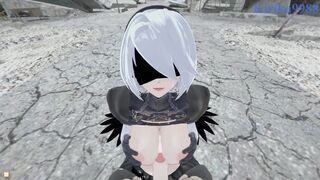 2B and A2 have deep sex in the city. - Nier: Automata POV Hentai