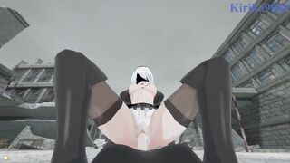 2B and A2 have deep sex in the city. - Nier: Automata POV Hentai - 8 image