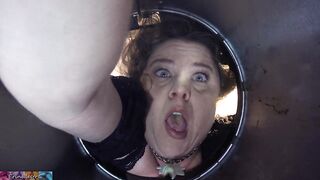 Stepmom stuck in the garbage can needs sex to get free