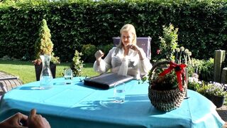 He's a womanizer. Cum on my MILF nylonfeet. - 4 image