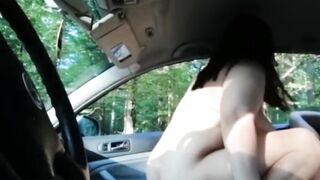 Bbw wife fuck with strangers in car - 2 image