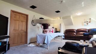 Pregnant hotwife Cucks her Husband by setting up a camera and seduces her massage therapist - 10 image