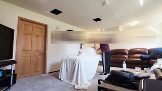 Pregnant hotwife Cucks her Husband by setting up a camera and seduces her massage therapist - 2 image