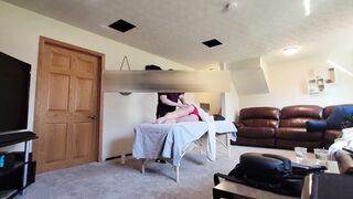 Pregnant hotwife Cucks her Husband by setting up a camera and seduces her massage therapist - 3 image