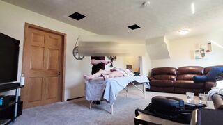 Pregnant hotwife Cucks her Husband by setting up a camera and seduces her massage therapist - 7 image