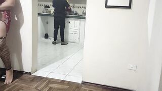 Cuckold fucking my best friend's wife while she is in the kitchen What a good woman she has - 11 image