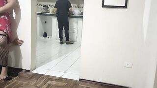 Cuckold fucking my best friend's wife while she is in the kitchen What a good woman she has - 14 image