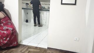 Cuckold fucking my best friend's wife while she is in the kitchen What a good woman she has