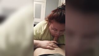 Cumming Down Nerdy Girls Throat - 4 image