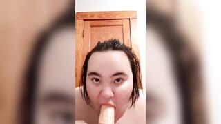 BBW rides dildo and begs to choke on your cock - 7 image