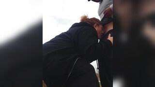 My friends mom choking on my cock and loves it - 11 image