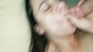 Slut wife sucks me off and fills both her holes till she creams - 5 image