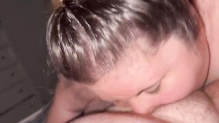 Homemade chubby girl sucking my tiny cock - 14 image