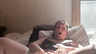 Thick brunette has creamy orgasm with toys - 4 image