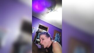 Purple hair Pawg trying to make me Cum