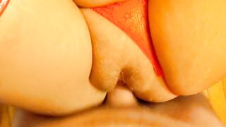 Fucking a chubby blonde bbw with a big bouncy ass POV