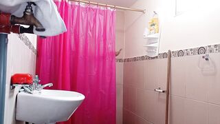 While I'm taking a shower, my stepmother comes in to see what I'm doing and helps me with my problem. - 2 image