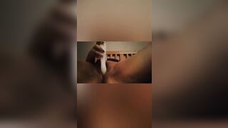 22 year old rams her wet pussy till she screams