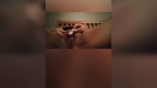 22 year old rams her wet pussy till she screams