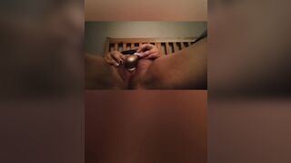 22 year old rams her wet pussy till she screams